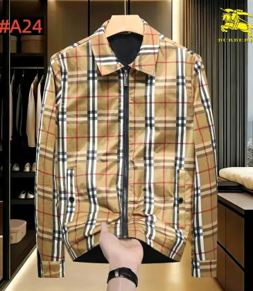 Burberry Men’s Collared Zip‑Up Jacket, Vintage Check & Solid Black #B67684 Burberry Men’s Collared Zip‑Up Jacket, Vintage Check & Solid Black #B67684