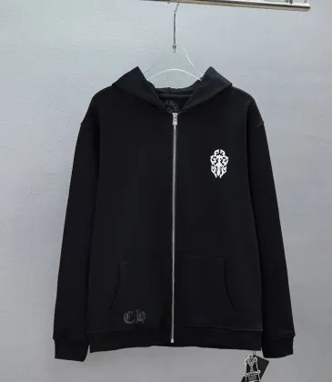 Chrome Hearts American Flag Cross Graphic Full Zip‑Up Hoodie Jacket, Black #B67635