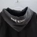 Chrome Hearts Full Zip Hooded Jacket With Cross Print On Sleeves, Vintage Black #B69219