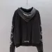 Chrome Hearts Full Zip Hooded Jacket With Cross Print On Sleeves, Vintage Black #B69219