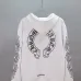 Chrome Hearts Horseshoe Floral Print Full Zip‑Up Hoodie Jacket, Black &amp; White #B67634