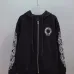 Chrome Hearts Horseshoe Floral Print Full Zip‑Up Hoodie Jacket, Black &amp; White #B67634