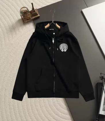 Chrome Hearts Horseshoe Logo Zip‑Up Hoodie Streetwear Jacket Black #B67654