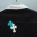 Chrome Hearts Multicolor Cross Patch Sherpa Collar Denim Jacket Black #B67653