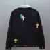 Chrome Hearts Multicolor Cross Patch Sherpa Collar Denim Jacket Black #B67653