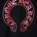 Chrome Hearts Pink Horseshoe Floral Print Full Zip‑Up Hoodie Jacket, Black #B67636