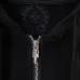 Chrome Hearts Pink Horseshoe Floral Print Full Zip‑Up Hoodie Jacket, Black #B67636
