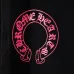 Chrome Hearts Pink Horseshoe Floral Print Full Zip‑Up Hoodie Jacket, Black #B67636
