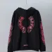 Chrome Hearts Pink Horseshoe Floral Print Full Zip‑Up Hoodie Jacket, Black #B67636