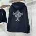 Chrome Hearts Zip Hoodie Golden Cross Back Print, Off White &amp; Black #B68587