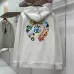 Chrome Hearts Zip Up Hoodie Colorful Circular Print, Off White &amp; Black #B68590