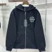 Chrome Hearts Zip Up Hoodie Colorful Circular Print, Off White &amp; Black #B68590