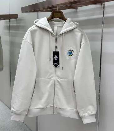 Chrome Hearts Zip Up Hoodie Colorful Circular Print, Off White &amp; Black #B68590