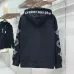 Chrome Hearts Zip Up Hoodie Scroll Print On Sleeves, Off White &amp; Black #B68588