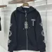 Chrome Hearts Zip Up Hoodie Scroll Print On Sleeves, Off White &amp; Black #B68588