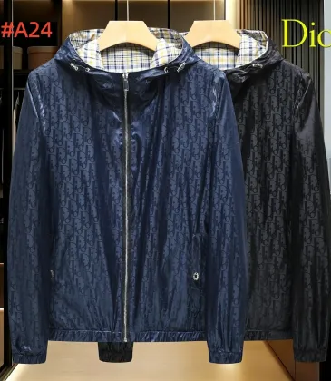 Dior Men’s Reversible Hooded Windbreaker Jacket, Navy & Black #B67687 Dior Men’s Reversible Hooded Windbreaker Jacket, Navy & Black #B67687