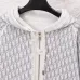 Dior Reversible Oblique Logo Zip Up Hoodie, White and Grey Monogram #B68850