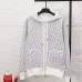 Dior Reversible Oblique Logo Zip Up Hoodie, White and Grey Monogram #B68850