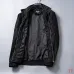 Fendi Men FF Embossed Stand‑Collar Zip‑Up Jacket | Black &amp; Navy Blue #B67968