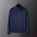 Fendi Men FF Embossed Stand‑Collar Zip‑Up Jacket | Black &amp; Navy Blue #B67968