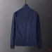 Fendi Men FF Embossed Stand‑Collar Zip‑Up Jacket | Black &amp; Navy Blue #B67968