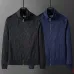 Fendi Men FF Embossed Stand‑Collar Zip‑Up Jacket | Black &amp; Navy Blue #B67968