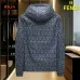 Fendi Men’s Reversible FF‑Print Hooded Jacket, Navy Blue #B67689