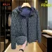 Fendi Men’s Reversible FF‑Print Hooded Jacket, Navy Blue #B67689