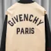 Givenchy Runway Beige Black Sleeve Zip Varsity Jacket #B68992