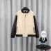 Givenchy Runway Beige Black Sleeve Zip Varsity Jacket #B68992