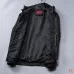 Gucci 2026 Fall‑Winter GG Jacquard Hooded Jacket, Black, Burgundy #B68006