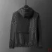Gucci 2026 Fall‑Winter GG Jacquard Hooded Jacket, Black, Burgundy #B68006