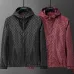 Gucci 2026 Fall‑Winter GG Jacquard Hooded Jacket, Black, Burgundy #B68006