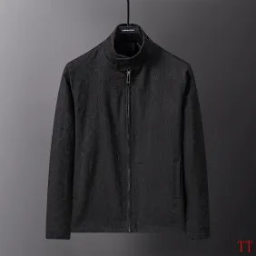 Brand G 2026 Fall‑Winter GG Jacquard Stand‑Collar Jacket, Black #B68002 Brand G 2026 Fall‑Winter GG Jacquard Stand‑Collar Jacket, Black #B68002