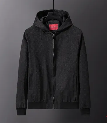 Gucci 2026 Fall‑Winter GG Jacquard Zip‑Up Hooded Jacket, Black #B68000