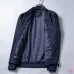 Gucci GG Monogram Baseball-Collar Jacket, Black, Navy Blue #B68003