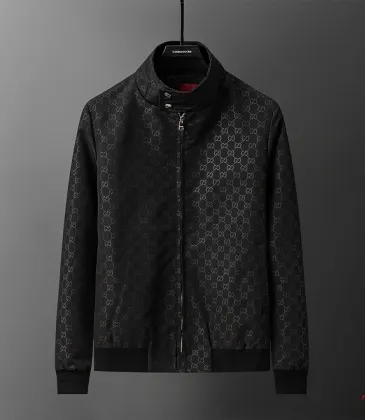 Gucci GG Monogram Stand-Collar Zip-Up Jacket, Black #B68001