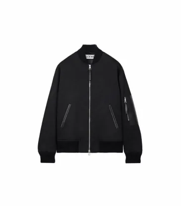 Loewe Bomber Jacket With Anagram Embroidery, Black #B68286
