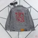 LV Red Figure Embroidery Monogram Washed Denim Jacket #B67477