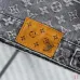 LV Red Figure Embroidery Monogram Washed Denim Jacket #B67477