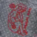 LV Red Figure Embroidery Monogram Washed Denim Jacket #B67477