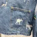 LV x Pharrell Animal Embroidered Loose Denim Jacket #B67464