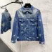 LV x Pharrell Animal Embroidered Loose Denim Jacket #B67464