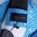 Louis Vuitton 2026 Fall Winter Stand Collar Jacket, Blue Monogram Stripe, Light Grey #B68845