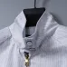 Louis Vuitton 2026 Fall Winter Stand Collar Jacket, Blue Monogram Stripe, Light Grey #B68845