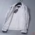 Louis Vuitton 2026 Fall Winter Stand Collar Jacket, Blue Monogram Stripe, Light Grey #B68845