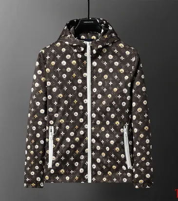 Brand L 2026 Fall‑Winter Daisy Floral Print Zip‑Up Hooded Jacket, Brown #B67998 Brand L 2026 Fall‑Winter Daisy Floral Print Zip‑Up Hooded Jacket, Brown #B67998