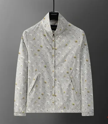 Brand L 26FW Stand Collar Full Print Daisy Zip Jacket, Beige #B68852 Brand L 26FW Stand Collar Full Print Daisy Zip Jacket, Beige #B68852