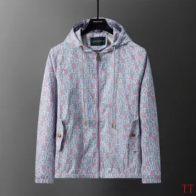 Brand L All‑Over Print Hooded Zip‑Up Windbreaker Jacket Men Casual Outerwear, Light Purple #B67989 Brand L All‑Over Print Hooded Zip‑Up Windbreaker Jacket Men Casual Outerwear, Light Purple #B67989