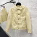 Louis Vuitton Cream Lapel Single‑Breasted Denim Jacket #B67447